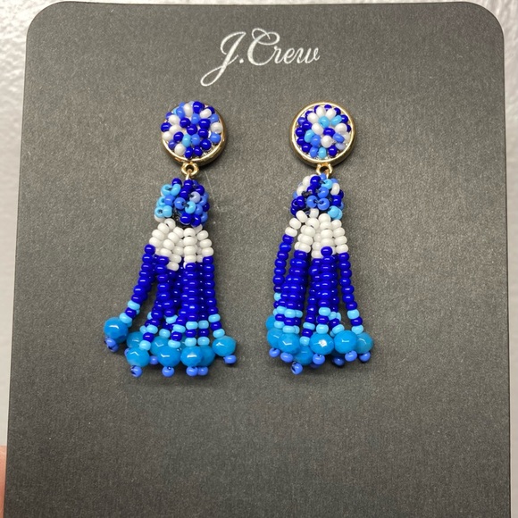 ⭐️ HOST PICK ⭐️NWT J. Crew beaded tassel earrings. 1.75” long - Picture 3 of 9